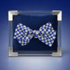 ZPB Merch Blue Clear Checker Stone Bow Hair Clip