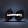 ZPB Merch Blue Clear Checker Stone Bow Hair Clip