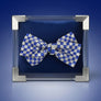 ZPB Merch Blue Clear Checker Stone Bow Hair Clip