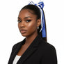 ZPB Merch Blue White Ribbon Hair Bow Clip