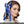ZPB Merch Blue White Ribbon Hair Bow Clip