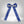ZPB Merch Blue White Ribbon Hair Bow Clip