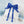 SGRHO Blue and Crystal Large Ribbon Bow Hair Clip