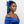 SGRHO Blue and Crystal Large Ribbon Bow Hair Clip