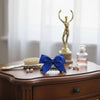 ZPB or SGRHO Blue Rhinestone Point Bow Hair Clip