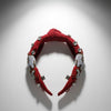 Headband Elephant Embroidered Burgundy Knot Style