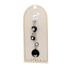 Keychain Black and White Camellia Charms Bag Clip