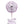 Portable Desk Fan Purple Flower Pot Kuromi