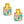 Drop Retro Glam Yellow Crystal Marbled Earrings