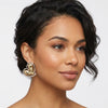 Stud Two Tone Gold Silver Chubby Heart Earrings