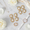 Drop Gold Organic Oval Cream Pearl Domed Earrings