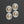 Drop Silver Organic Oval Gold Metal Domed Earrings