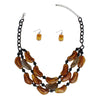Beaded Brown Earth Inspired Palette Layer Necklace