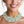 Bib Mint Green Artistic Glass Copper Choker Set
