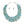 Bib Turquoise Artistic Glass Copper Choker Set