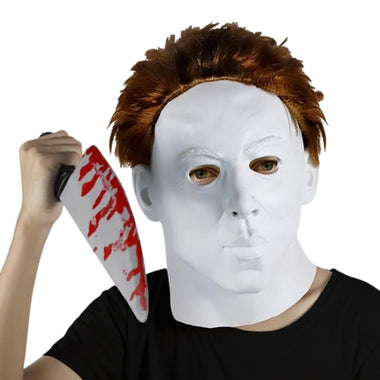 Michael Myers Costume Latex Rubber Head Man Horror Scary Mask Halloween Party
