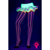 Pastel Colors Fishnet Pantyhose (Glow UV Reactive) Women's Halloween One Size
