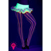 Pastel Colors Fishnet Pantyhose (Glow UV Reactive) Women's Halloween One Size