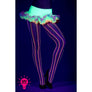 Pastel Colors Fishnet Pantyhose (Glow UV Reactive) Women's Halloween One Size