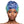 Turban Pre-Tied Flower Blue Ombre Zebra for Women