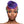 Turban Pre-Tied Flower Purple Ombre Zebra Women