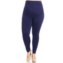 Navy Plus Size High Waist Leggings- 33-39 inch
