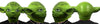 Yoda-inspired green latex mask shown from front, both sides, and back
