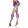 Women's Sexy Fashion Halloween Rainbow Swirl Print Opaque Pantyhose One Size