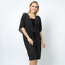 DIONA J DRAWSTRING JERSEY KIMONO ONE SIZE COLOR BLACK