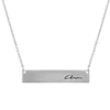 Silver Script Chosen Plate Necklace