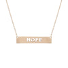 Gold Cutout HOPE Plate Necklace