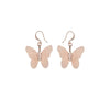 Rose Gold Dipped Real Leaf Butterfly Earrings