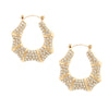 Gold Bling Bamboo Hoops