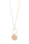 CLEAR HEXAGON LONG NECKLACE
