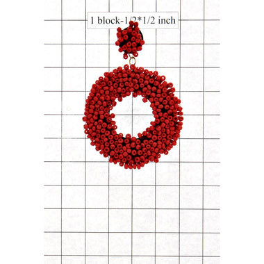 BEADED WREATH POST DROP EARRING