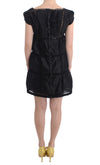 Black Shift Sheath Dress Short Sleeve