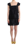 Black Shift Sheath Dress Short Sleeve