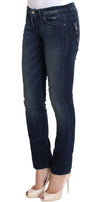 Blue Wash Cotton Slim Fit Skinny Jeans