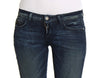 Blue Wash Cotton Slim Fit Skinny Jeans