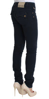 Blue Slim Fit Cotton Stretch Denim Jeans