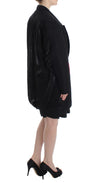 Black Coat Trench Long Draped Jacket Blazer