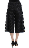 Black White Chevron Nappa Leather Shorts