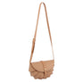 Light Brown Pleated Semicircle Crossbody