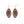 Brown Football Padded Earrings