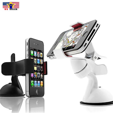 Universal 360° Rotating Windshield New Mount Holder Bracket Stand iPhone Samsung