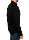 Black cotton slim fit shirt