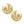 Ivory Rubber Coated Leaf Hoops
