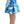 Blue Peplum Fresco-Print Straight Pencil Skirt