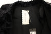 Black Cotton Brocade Long Cape Coat Jacket