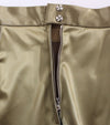 Gold Stretch Above Knee Zipper Skirt